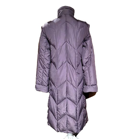 Vintage 80’s Avant Garde Japan Down Mod Space Age Puffer long Coat Maxi sz 8 M - Picture 3 of 13